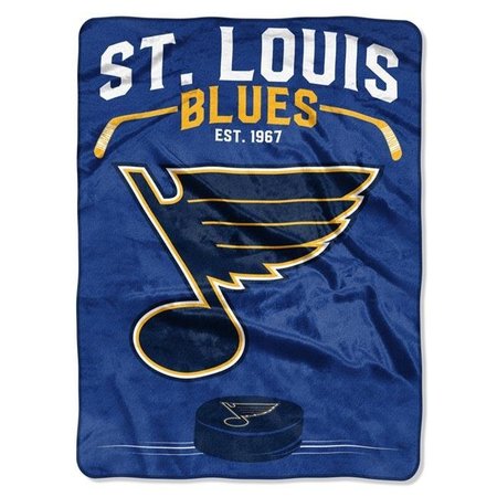 THE NORTH WEST COMPANY The Northwest Co 1NHL-08020-0021-RET Blues Inspired Raschel Throw 1NHL080200021RET